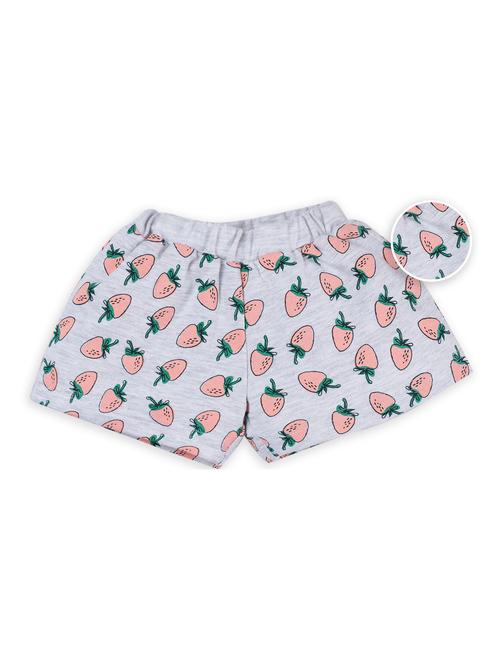 kids grey printed detailed shorts - 20810250 - Very Small Image - 1