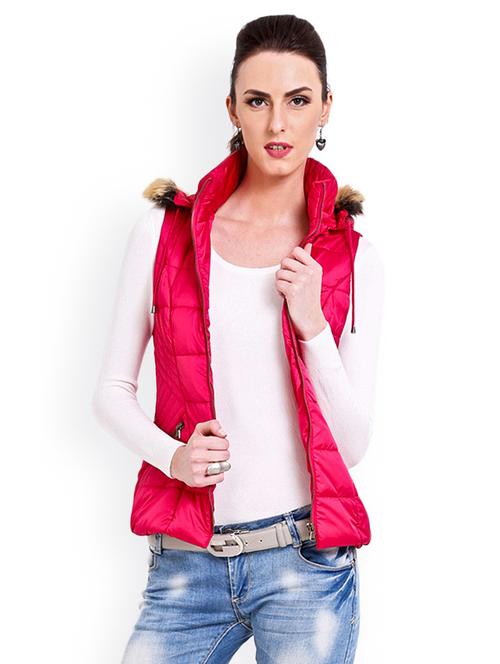 pink polyester regular jacket - 20810311 - Very Small Image - 1