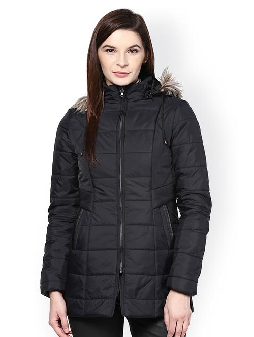 women long sleeved solid quilted jacket - 20810343 - Very Small Image - 1