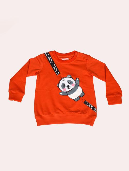 red fleece printed sweatshirt - 20810473 - Very Small Image - 1