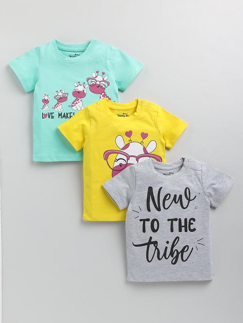 pack of 3 unisex multi color t-shirt - 20810745 - Very Small Image - 1