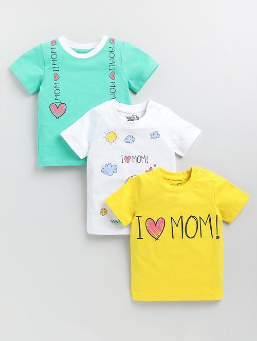 pack of 3 unisex multi color t-shirt - 20810747 - Very Small Image - 1