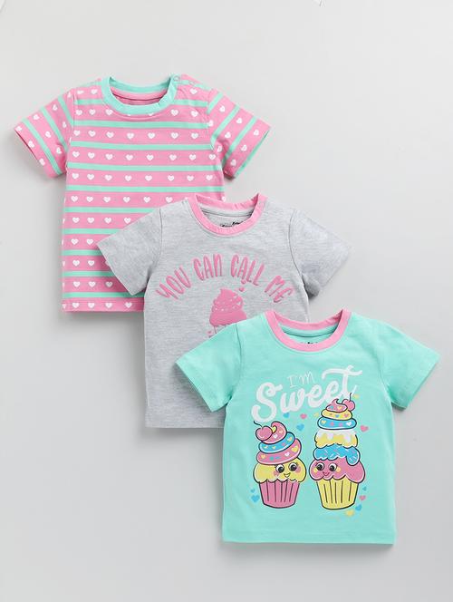 pack of 3 unisex multi color t-shirt - 20810750 - Very Small Image - 1