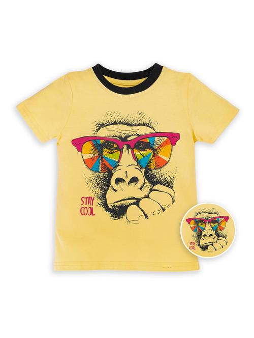 yellow cotton blend tshirt - 20810791 - Very Small Image - 1