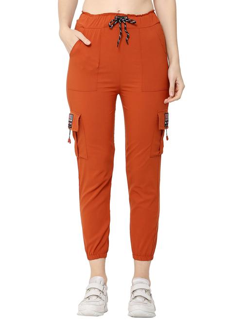 rust polyester jogger - 20811071 - Very Small Image - 1