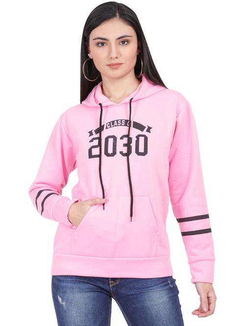 women chest print hooded sweatshirt - 20811455 - Very Small Image - 1