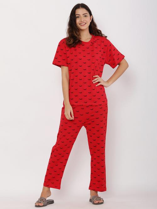 women quirky print pyjama nightwear set - 20811496 - Very Small Image - 1