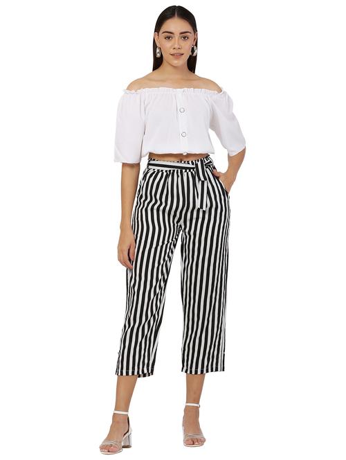 women white crop top and trouser co-ord set - 20811592 - Very Small Image - 1