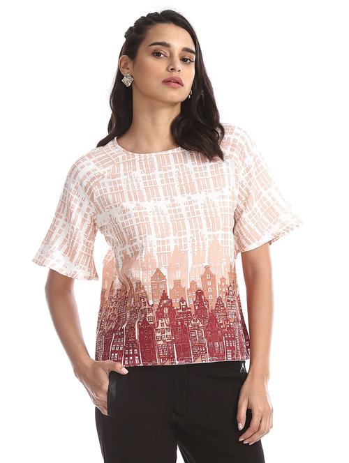 white printed cotton regular top - 20811913 - Very Small Image - 1