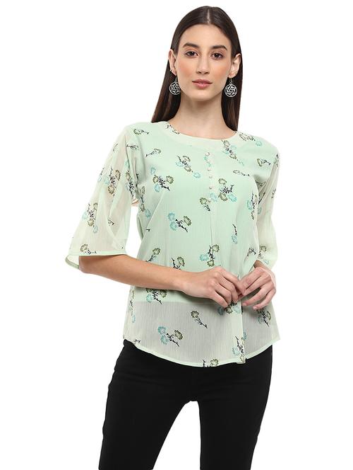 women green printed regular top - 20812089 - Very Small Image - 1