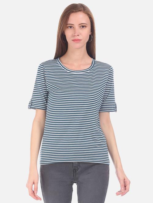 women green stripes regular top - 20812259 - Very Small Image - 1