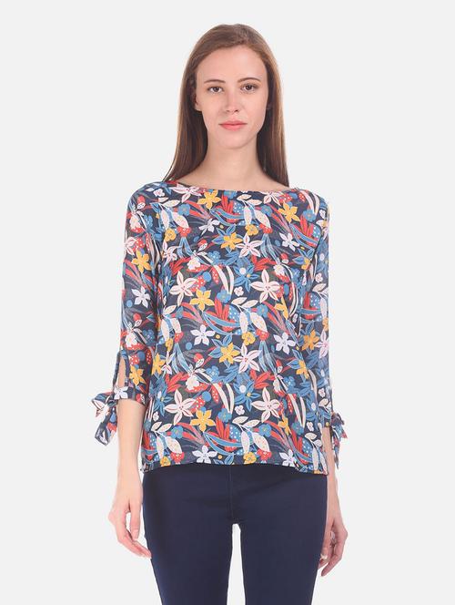 women multicolored printed regular top - 20812318 - Very Small Image - 1