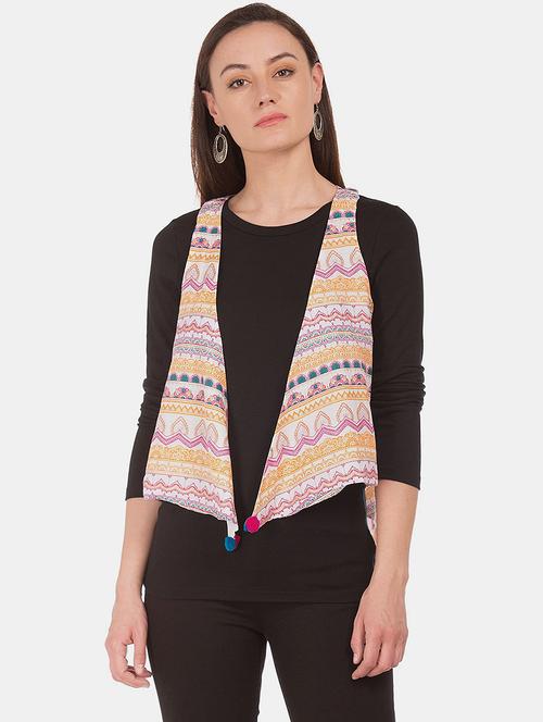 women multi color printed shrug - 20812460 - Very Small Image - 1