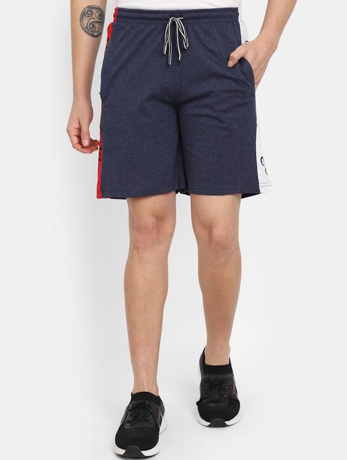 navy blue side taped detailed shorts - 20813368 - Very Small Image - 1