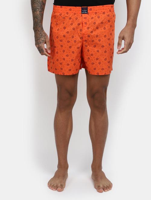 men mid-rise orange printed short - 20813397 - Very Small Image - 1