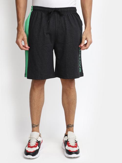 grey side taped detailed shorts - 20813484 - Very Small Image - 1