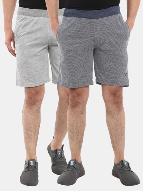 men mid-rise grey self-designed short - 20813509 - Very Small Image - 1
