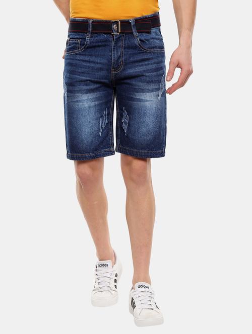 men mid rise denim shorts - 20813656 - Very Small Image - 1