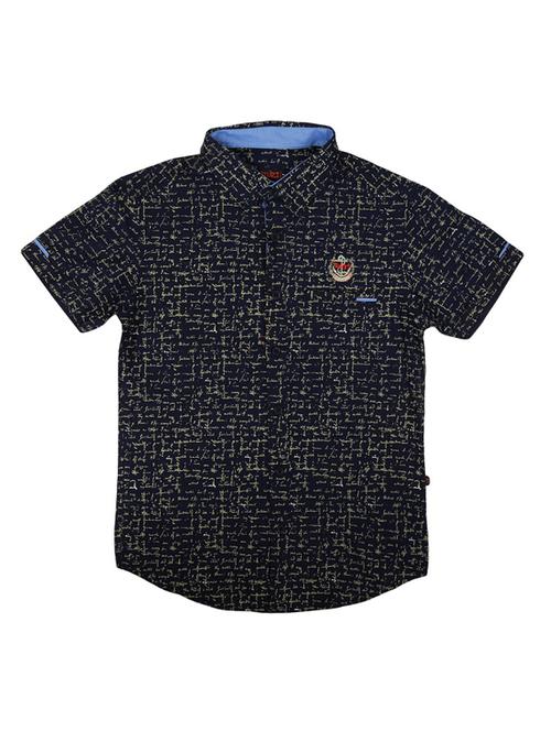 navy blue cotton blend shirt - 20814148 - Very Small Image - 1