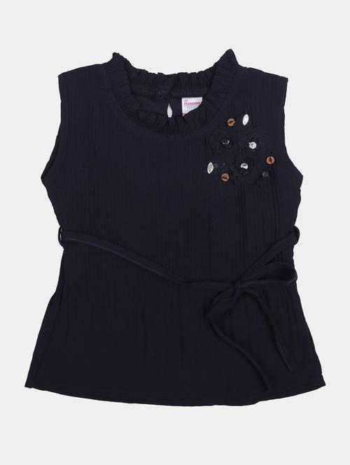 kids navy blue detailed top - 20814290 - Very Small Image - 1