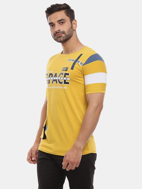 yellow cotton printed t-shirt - 20814725 - Very Small Image - 1