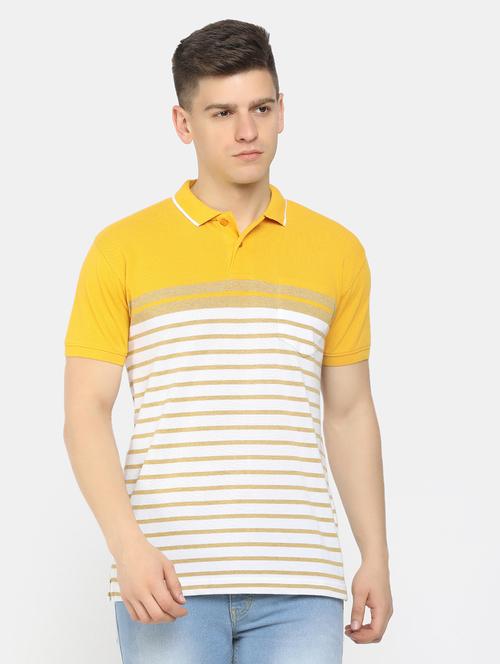 yellow cotton striped t-shirt - 20814784 - Very Small Image - 1