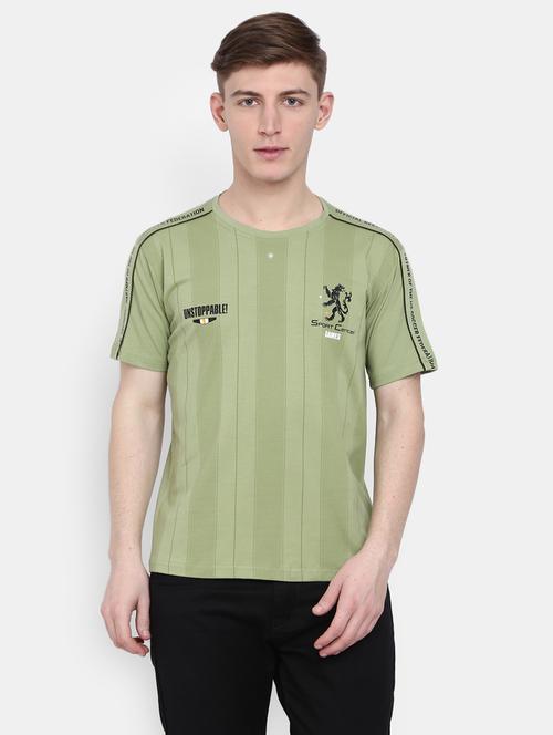 green cotton chest print tshirt - 20814843 - Very Small Image - 1