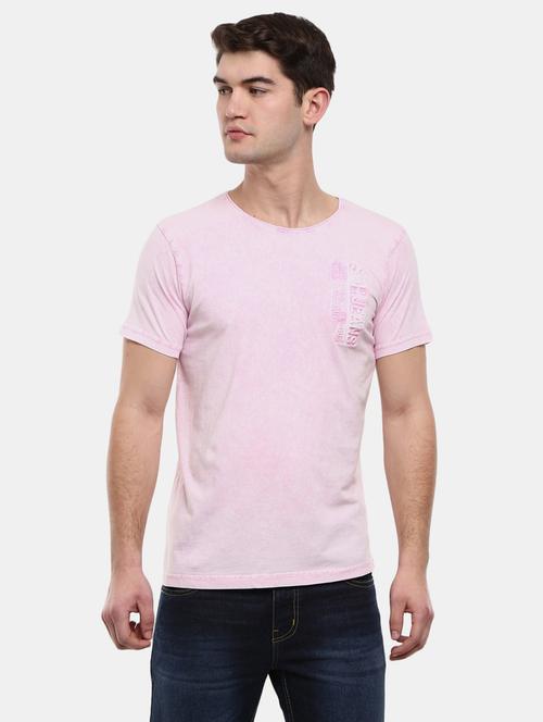 pink cotton chest print tshirt - 20814894 - Very Small Image - 1