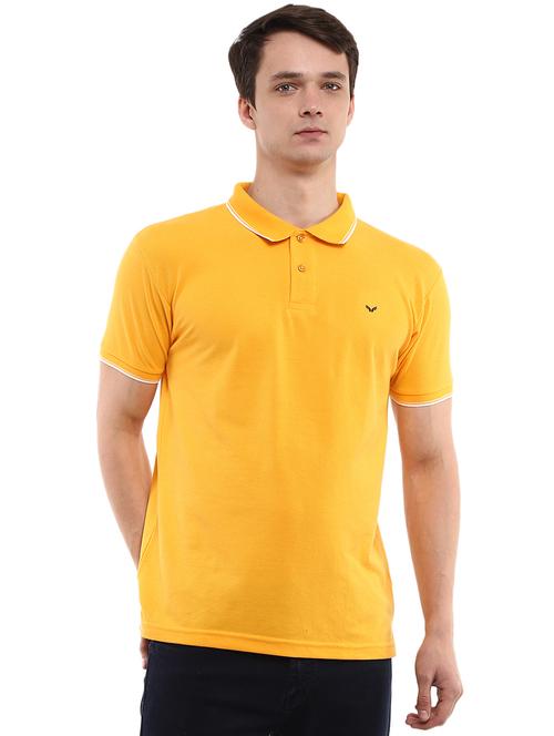 yellow cotton plain t-shirt - 20814928 - Very Small Image - 1