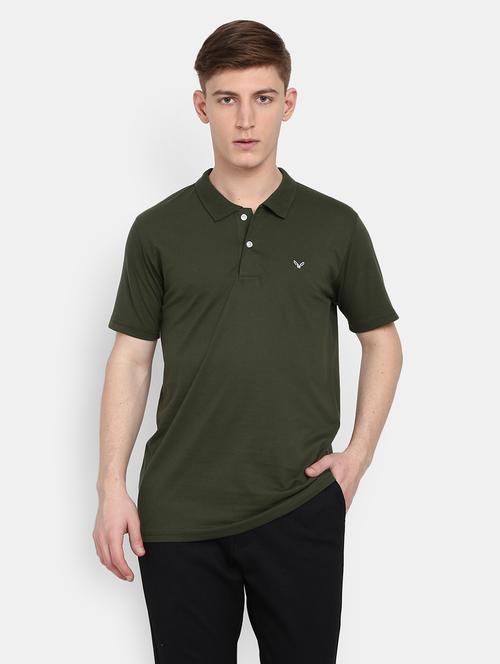 olive cotton plain t-shirt - 20814968 - Very Small Image - 1