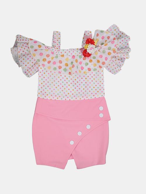 pink polka dots frock - 20814999 - Very Small Image - 1
