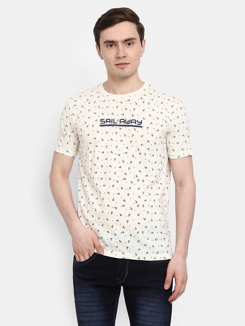 white cotton printed t-shirt - 20815052 - Very Small Image - 1