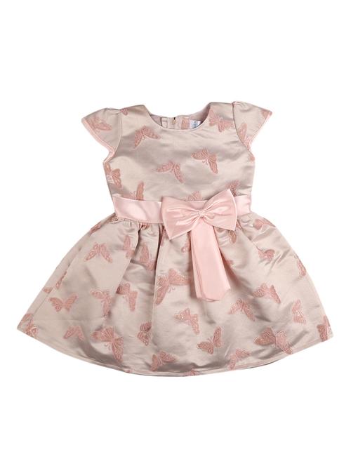 girls pink embroidered frock - 20815218 - Very Small Image - 1