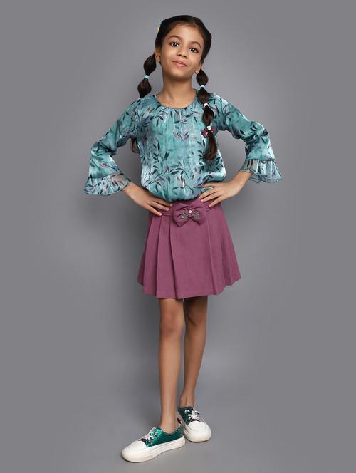 green printed skirt top set - 20815457 - Very Small Image - 1
