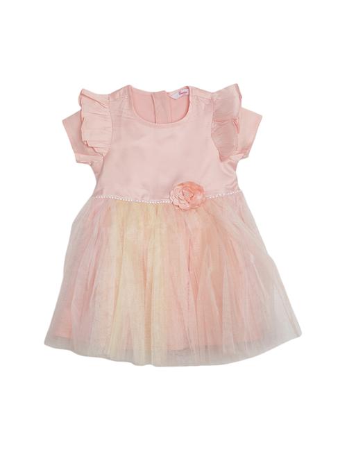kids solid pink frock - 20815486 - Very Small Image - 1