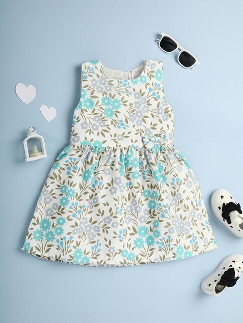 girls floral printed frock - 20815559 - Very Small Image - 1