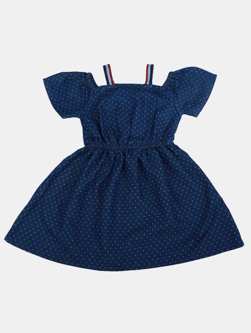 kids blue printed frock - 20815601 - Very Small Image - 1