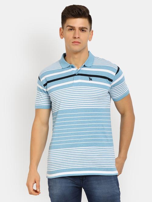 light blue cotton striped t-shirt - 20815639 - Very Small Image - 1