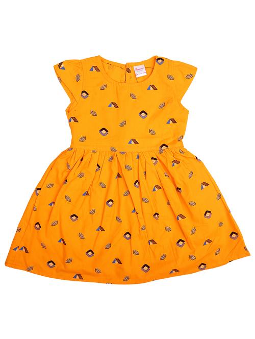 girls printed cotton frock - 20815701 - Very Small Image - 1