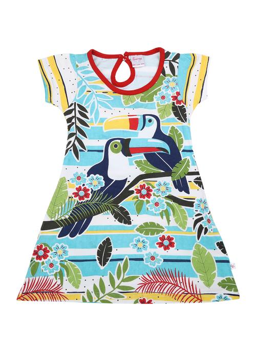 girls printed cotton frock - 20815704 - Very Small Image - 1