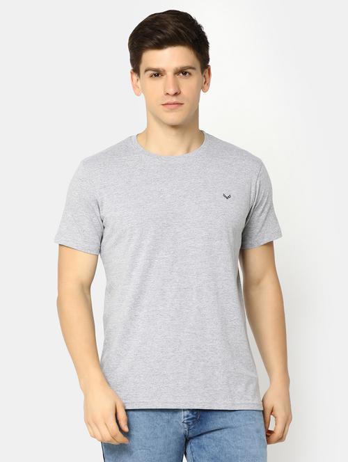 grey cotton plain tshirt - 20815907 - Very Small Image - 1