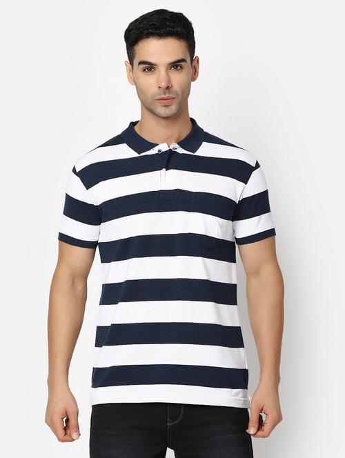 navy blue cotton blend tshirt - 20815946 - Very Small Image - 1