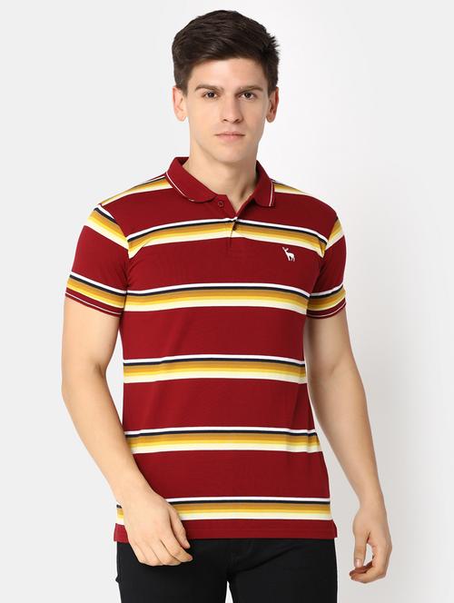 maroon cotton tshirt - 20816088 - Very Small Image - 1