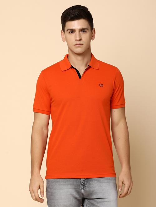 orange cotton plain t-shirt - 20816125 - Very Small Image - 1