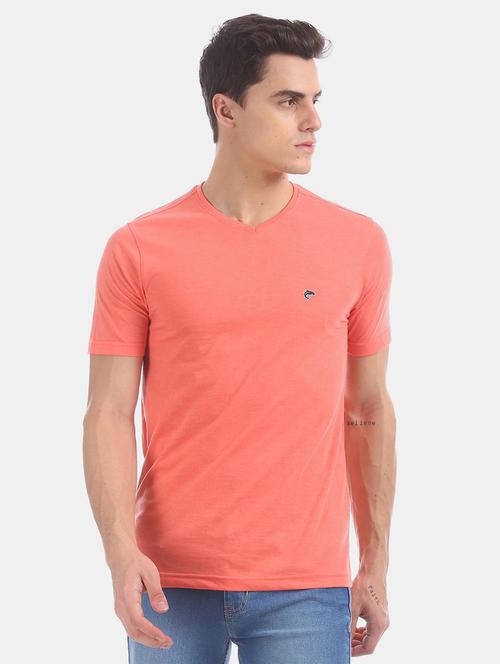 orange cotton plain tshirt - 20816249 - Very Small Image - 1