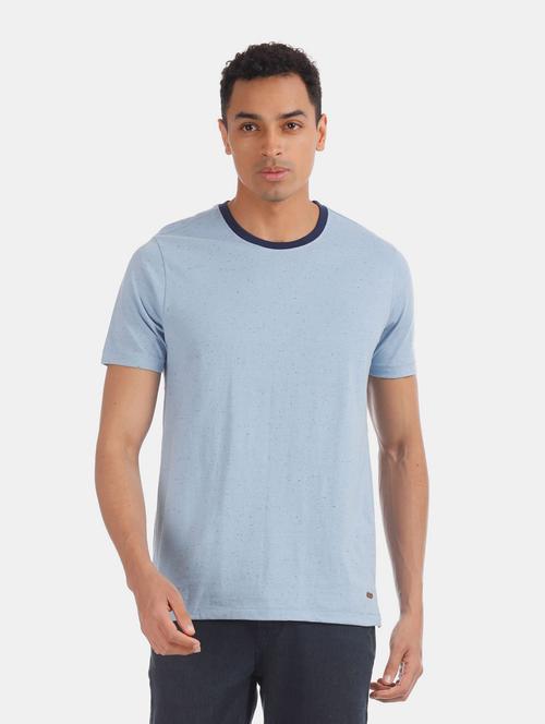 light blue cotton plain t-shirt - 20816381 - Very Small Image - 1