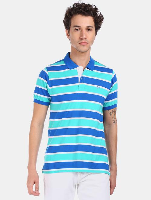 men polo neck striped t-shirt - 20816409 - Very Small Image - 1