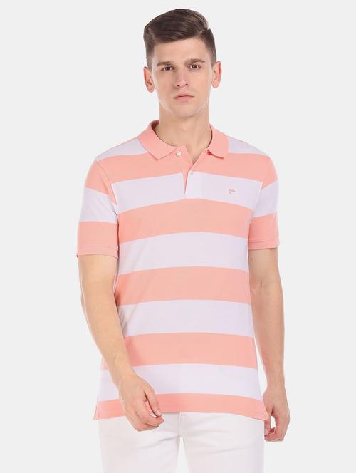 pink cotton striped t-shirt - 20816471 - Very Small Image - 1