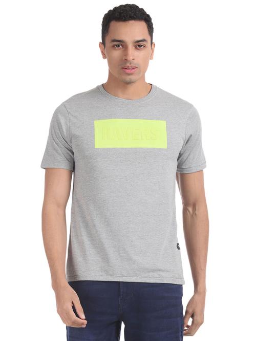 round neck chest printed t-shirt - 20816484 - Very Small Image - 1