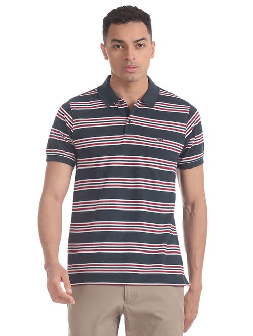 polo neck striped t-shirt - 20816535 - Very Small Image - 1